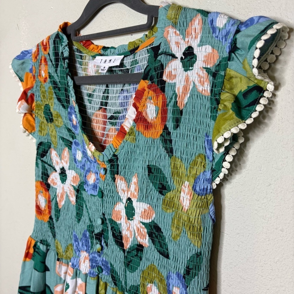 THML Multicolor Floral Mini Dress Size Small - Picture 3 of 7